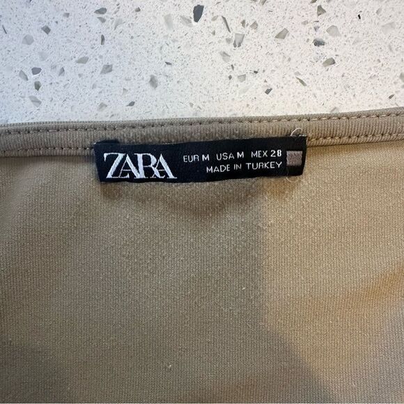 Zara Beige Long Sleeve Body Suit - Picture 4 of 6